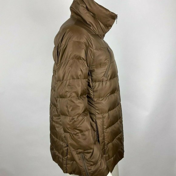 Eileen Fisher‎ Parka Funnel Neck Down Long Sleeve Jacket Pockets Zippers Women M - Picture 5 of 11